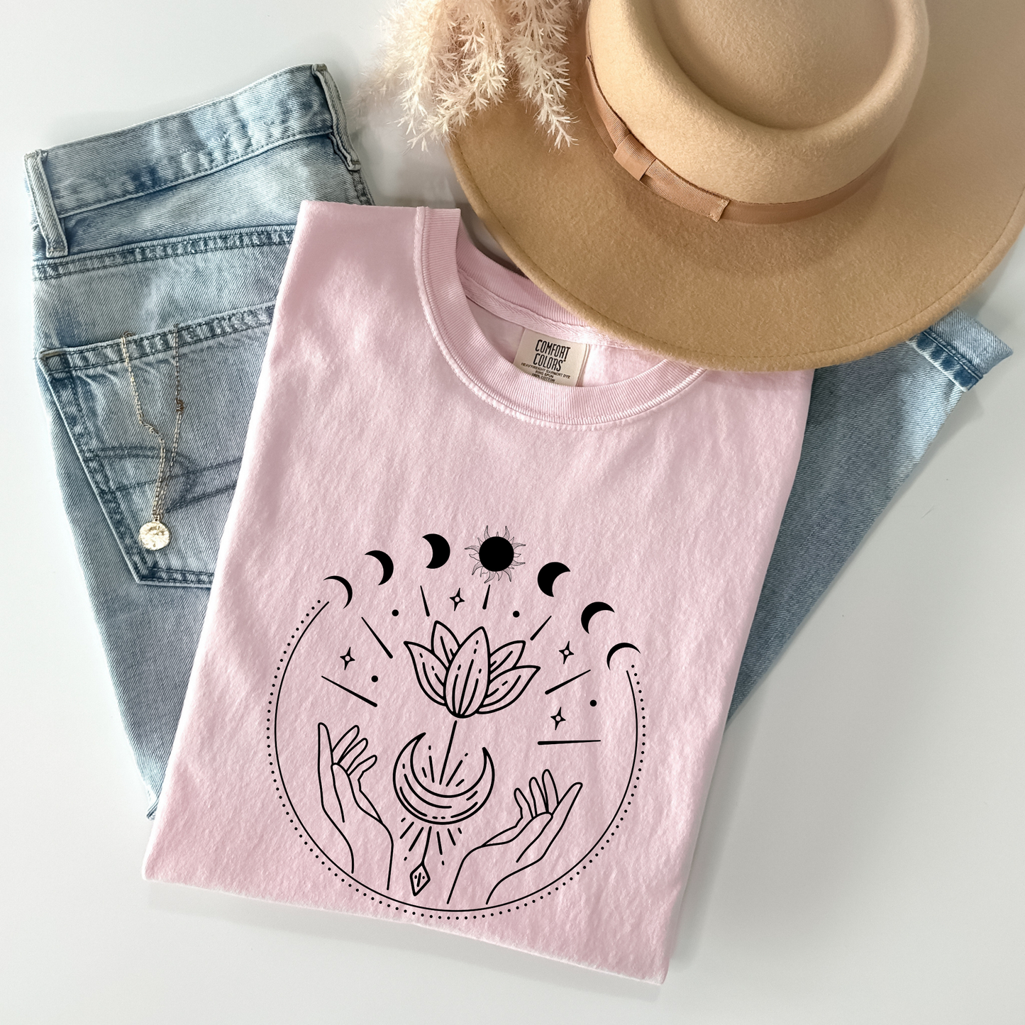 Witchy Floral Moon Phases Tee