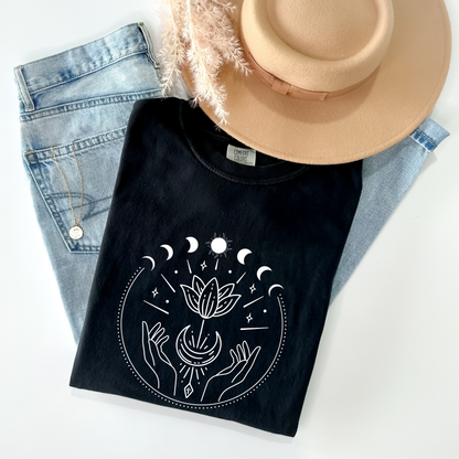 Witchy Floral Moon Phases Tee