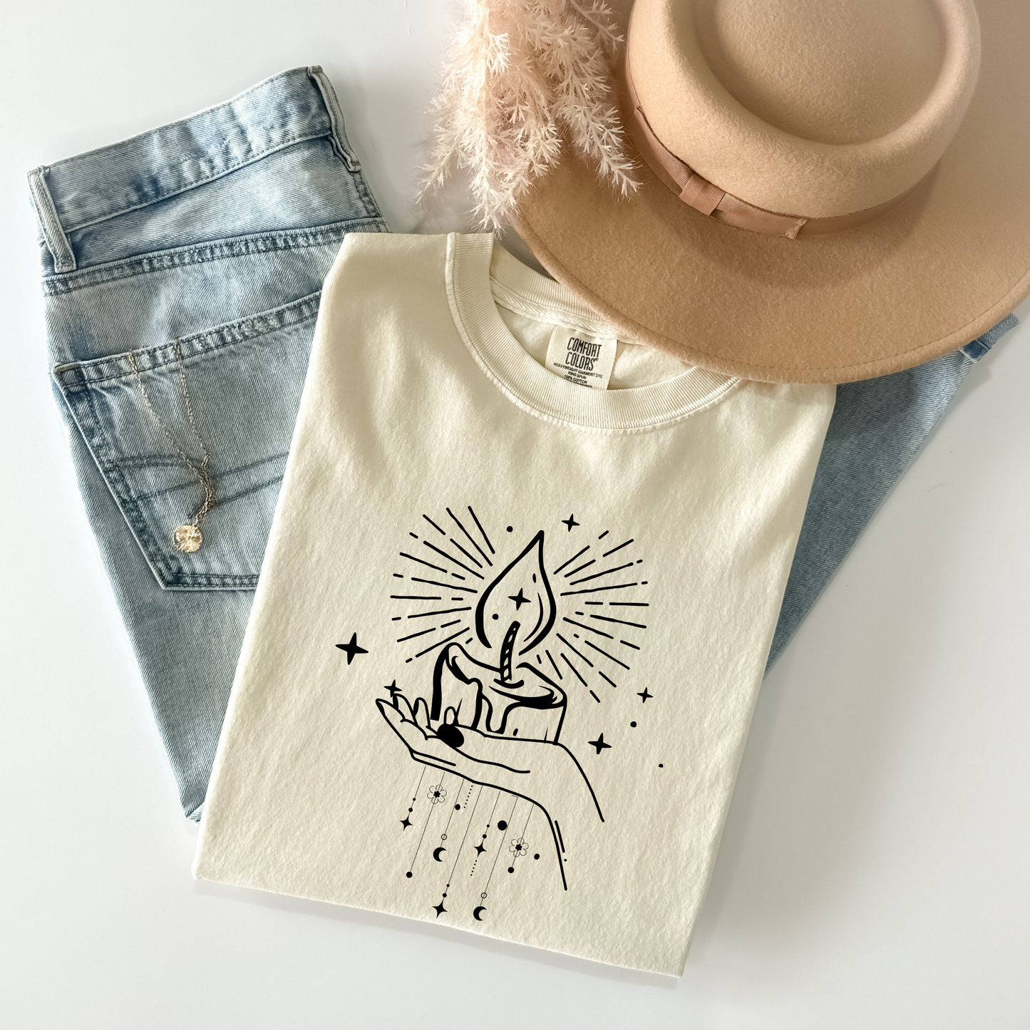 Mystical Candle Moon T-Shirt