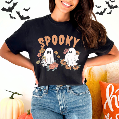 Retro Flower Spooky Halloween T-Shirt