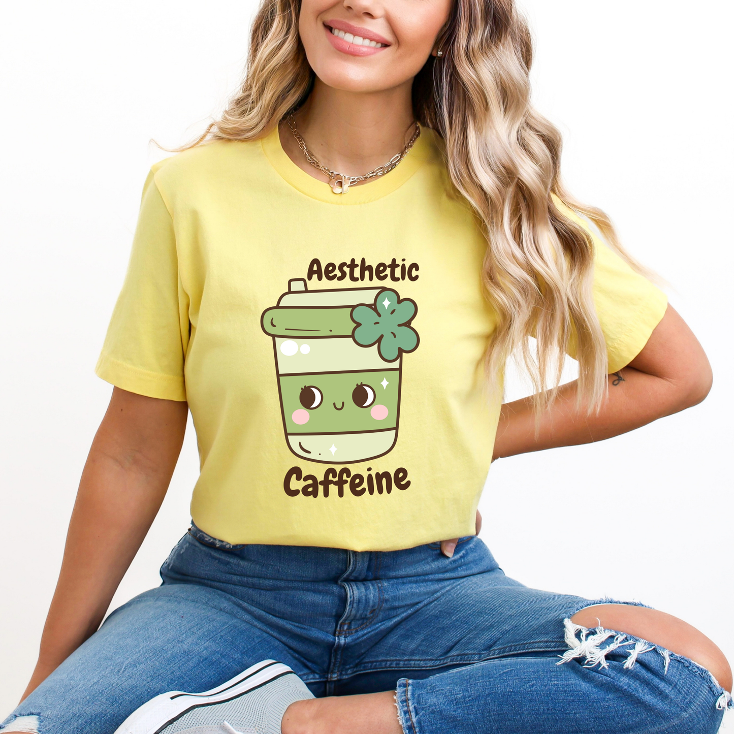 Aesthetic Caffeine Matcha Green Tea T-Shirt