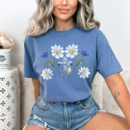 Watercolor Wildflower Boho Style Top