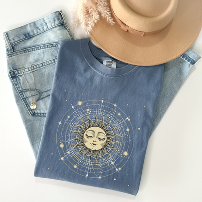 Celestial Sun Face T-Shirt