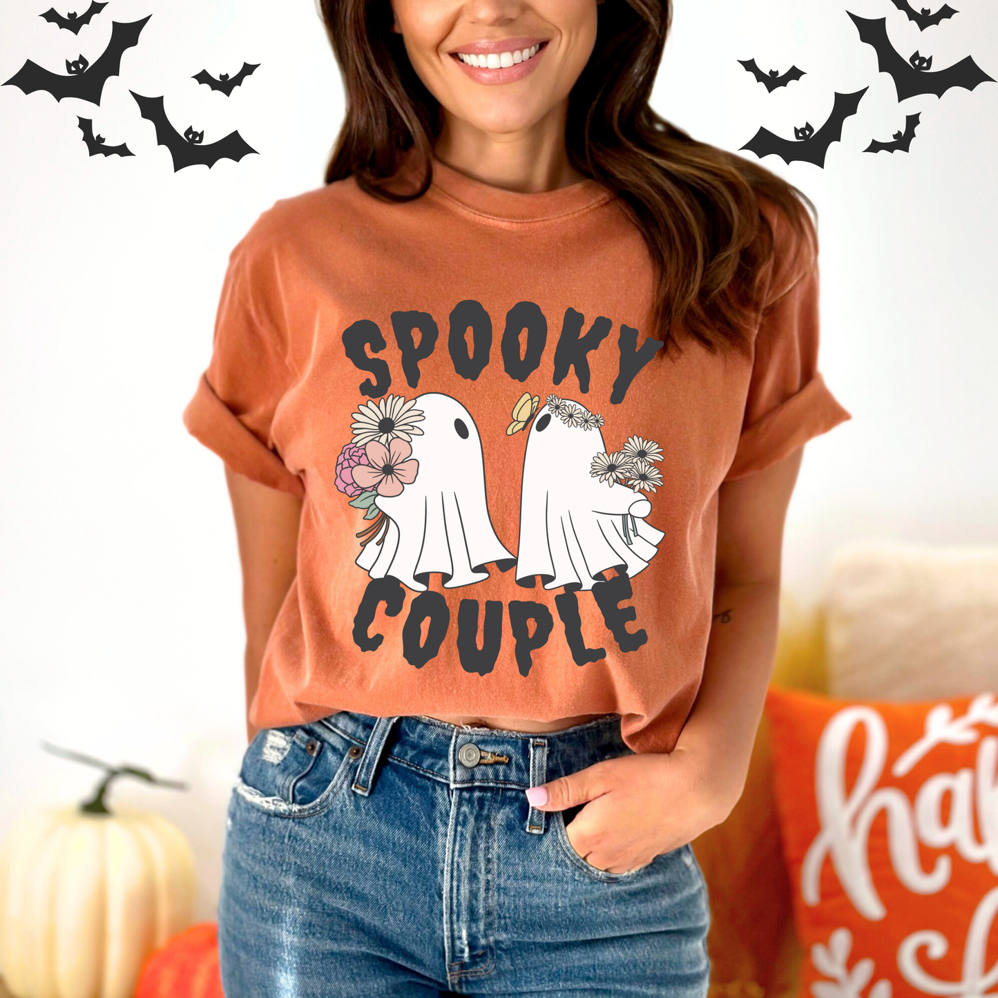 Floral Cute Ghost T-Shirt
