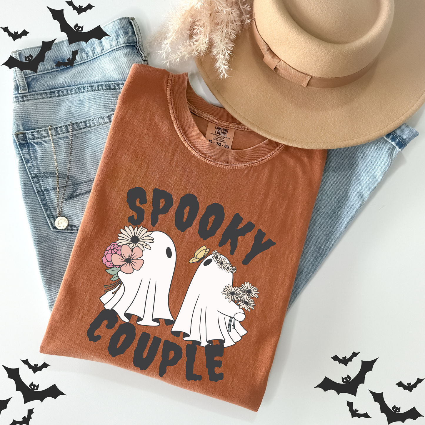 Floral Cute Ghost T-Shirt