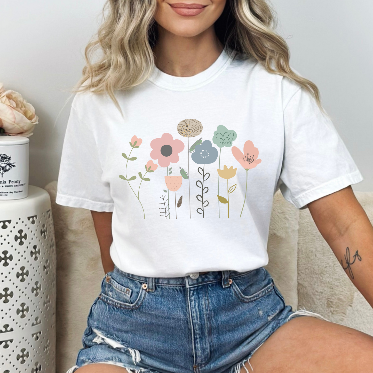 Pastel Wildflower Tee