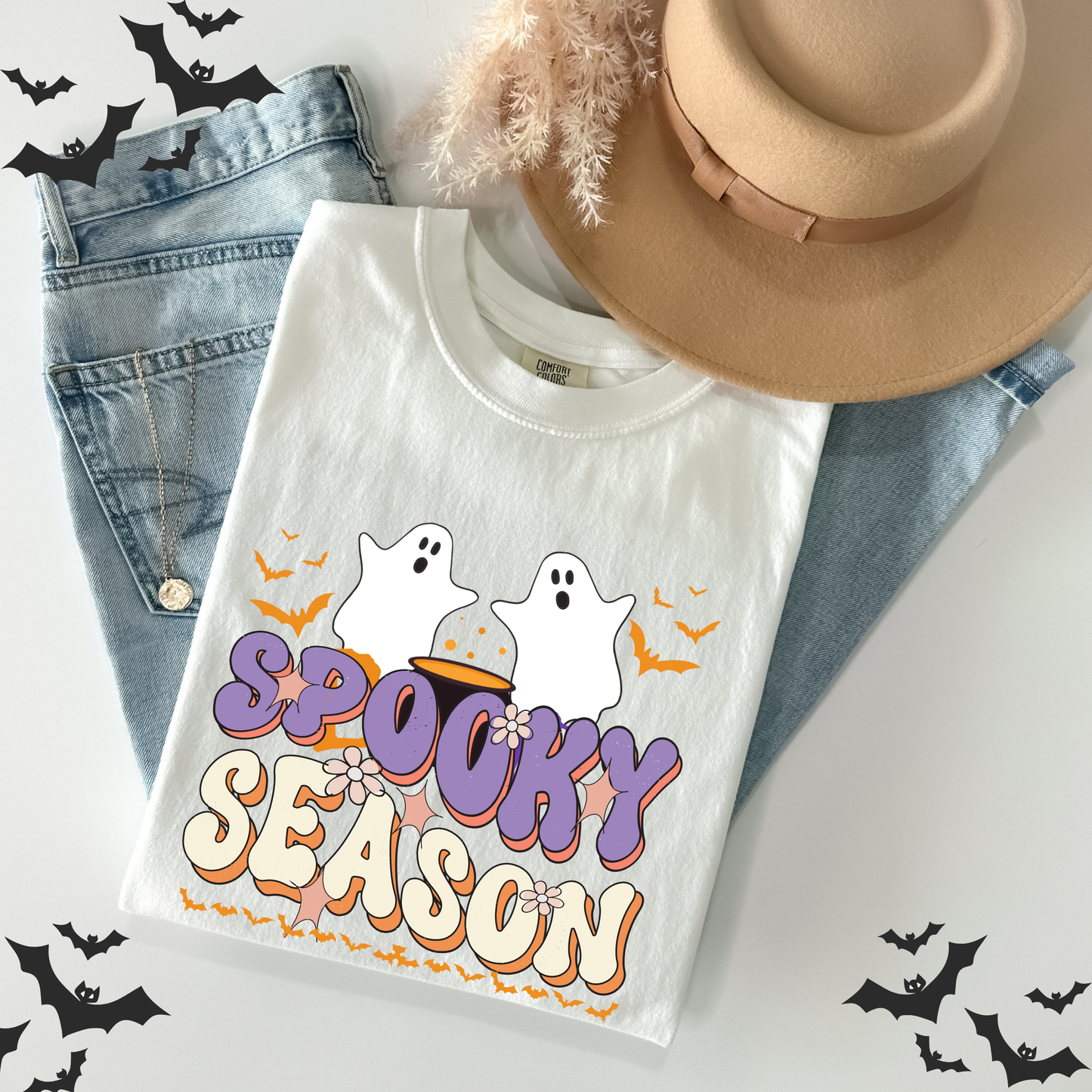 Retro Flower Spooky Season T-Shirt