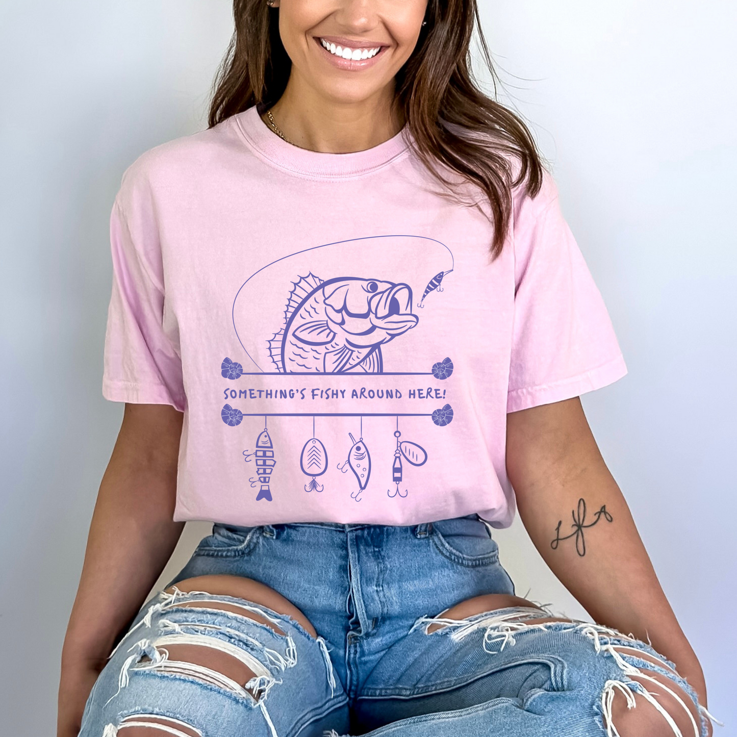 Something's Fishing Here Tshirt