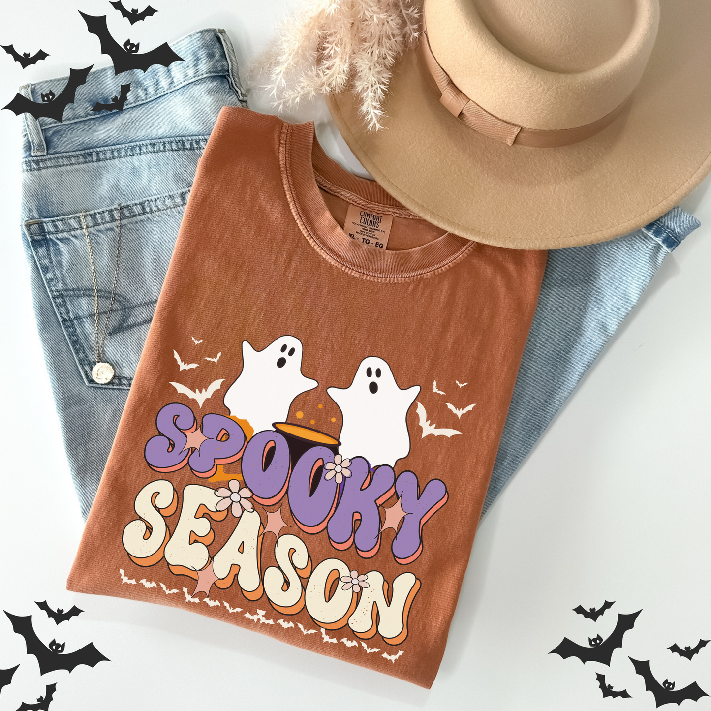 Retro Flower Spooky Season T-Shirt