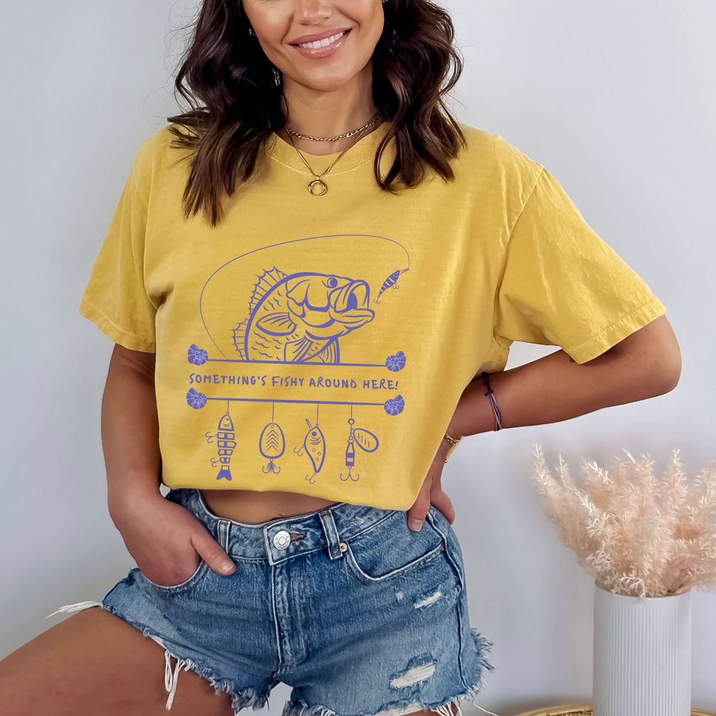 Something's Fishing Here Tshirt