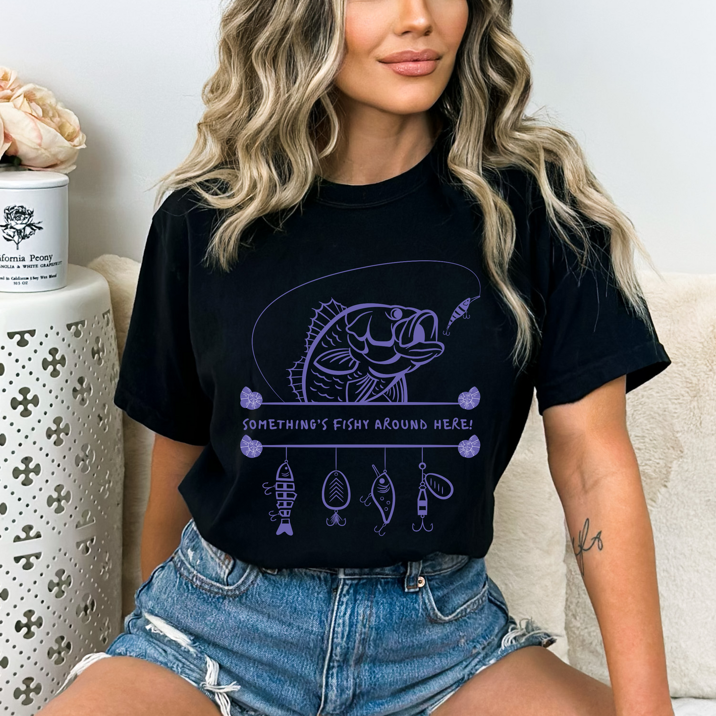 Something's Fishing Here Tshirt