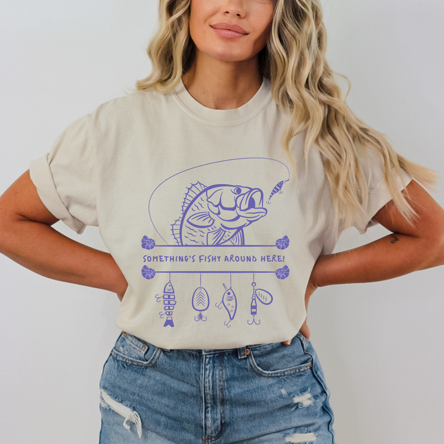 Something's Fishing Here Tshirt