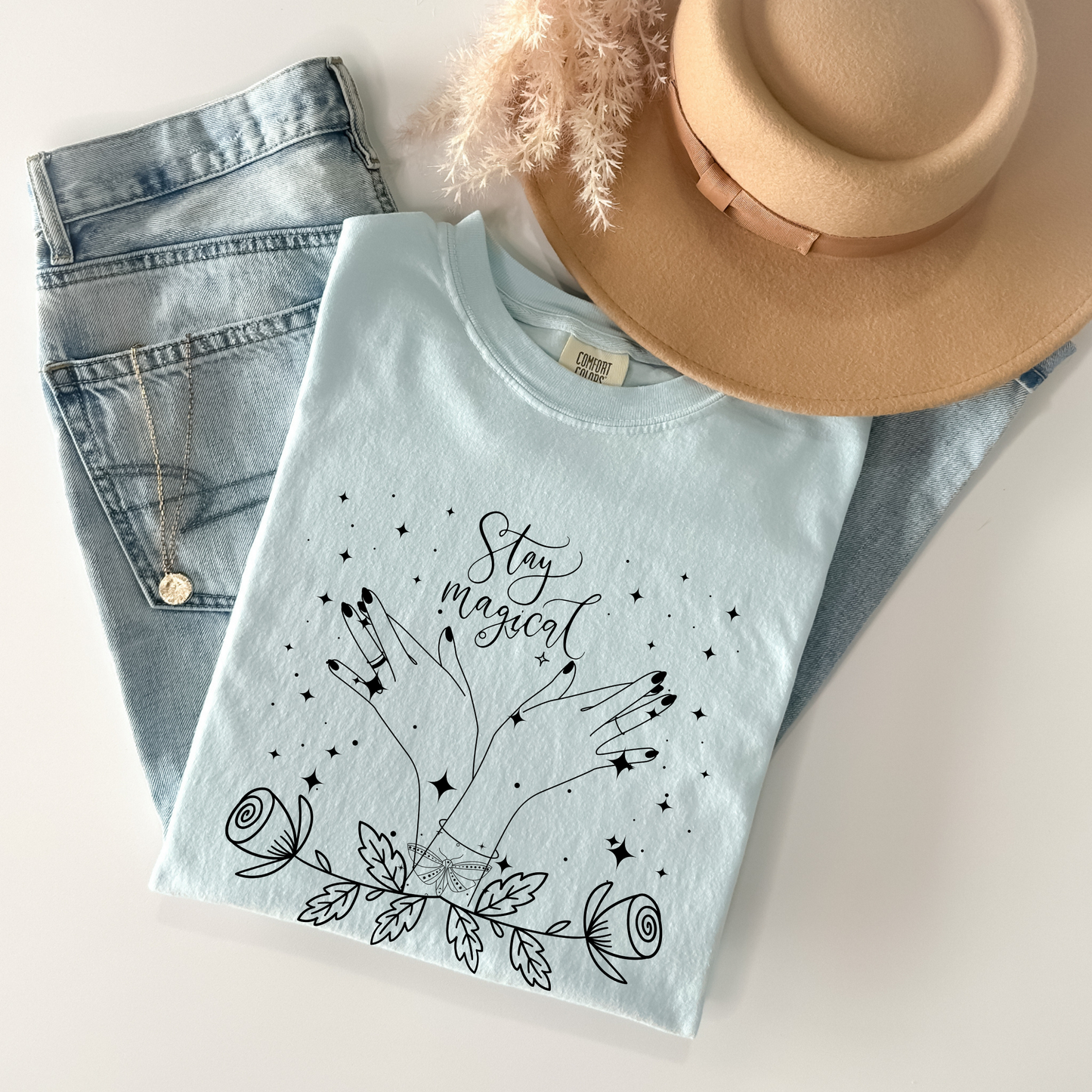 Stay Magical Hand Flower Stars Tee