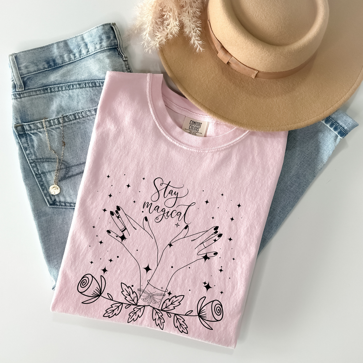 Stay Magical Hand Flower Stars Tee