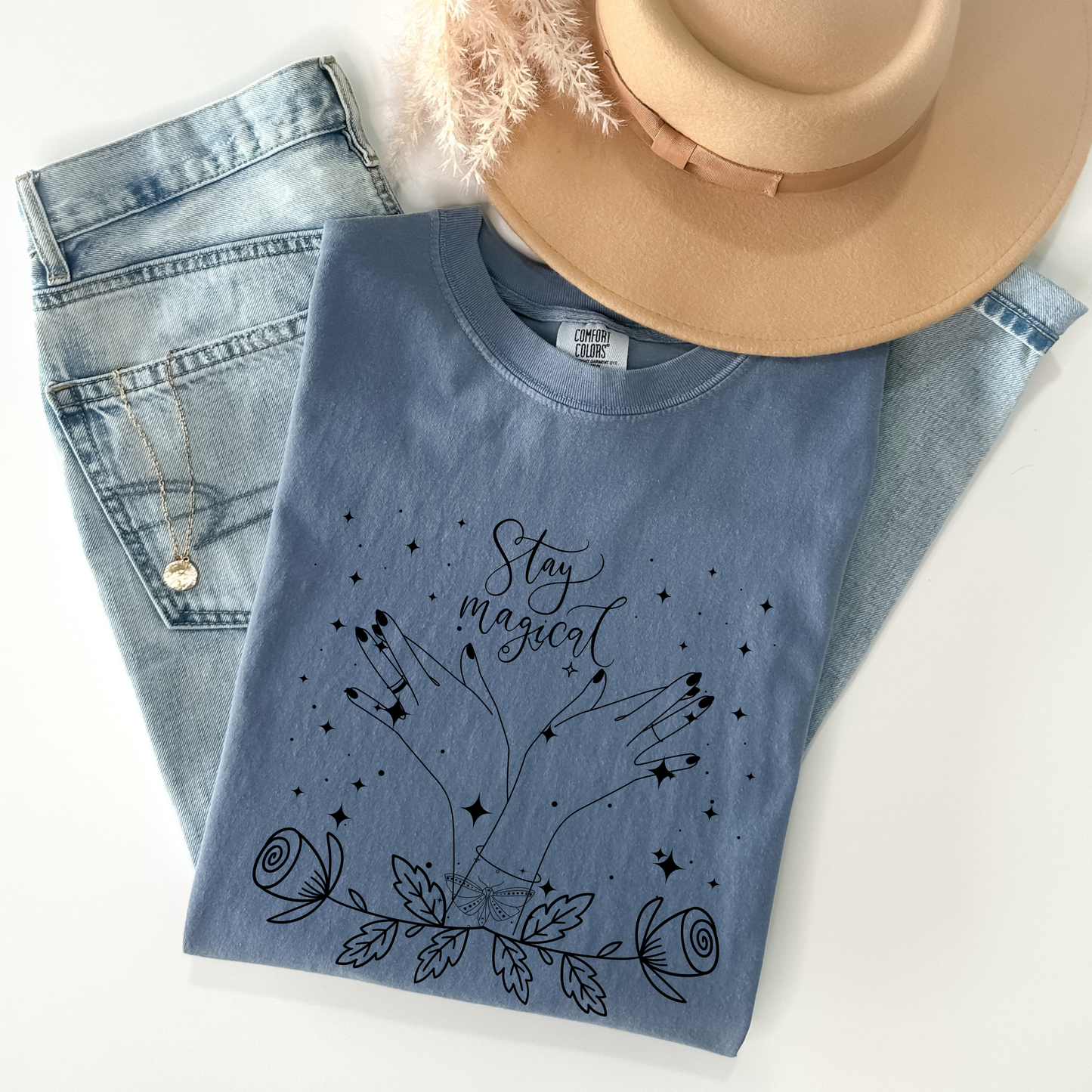 Stay Magical Hand Flower Stars Tee