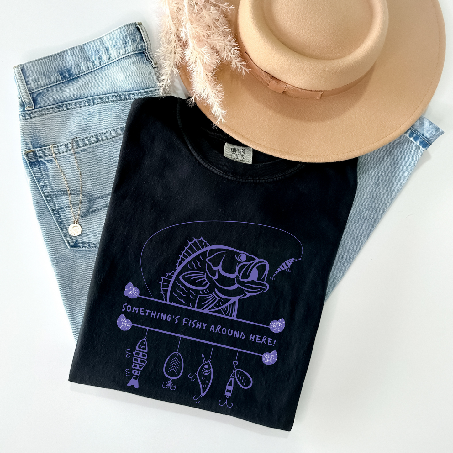 Something's Fishing Here Tshirt
