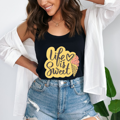 Life is Sweet Women's Racerback Tank Top