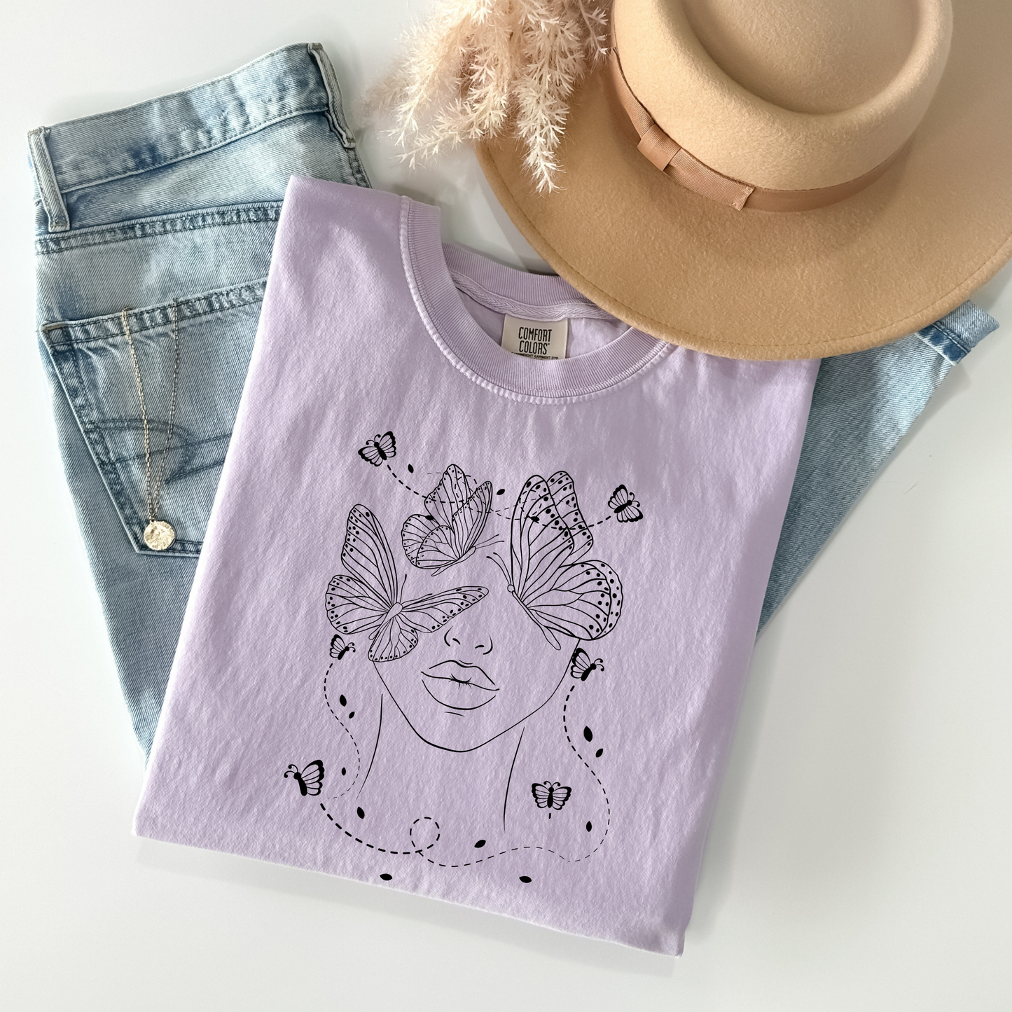 Women's Face Butterfly T-Shirt