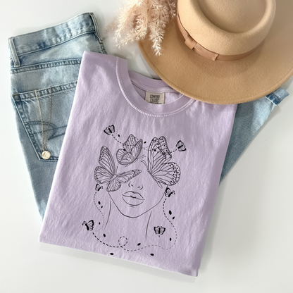 Women's Face Butterfly T-Shirt