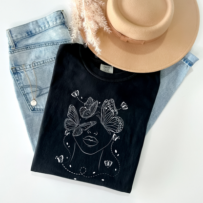 Women's Face Butterfly T-Shirt