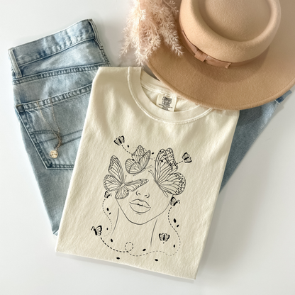 Women's Face Butterfly T-Shirt