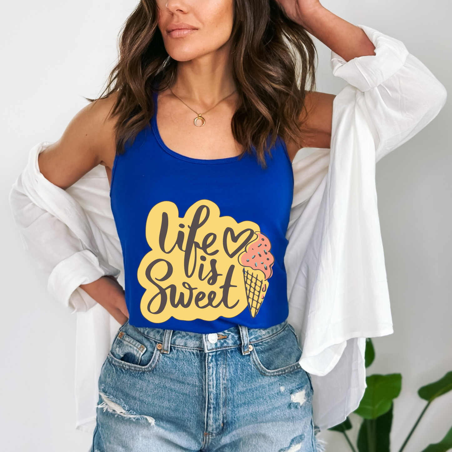 Life is Sweet Women's Racerback Tank Top
