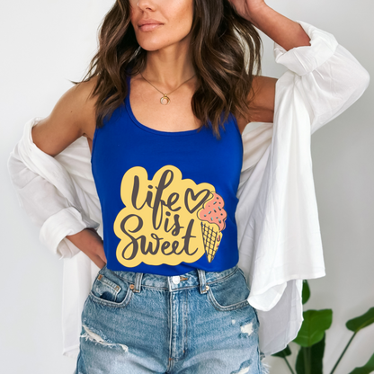 Life is Sweet Women's Racerback Tank Top