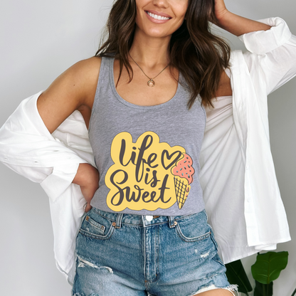 Life is Sweet Women's Racerback Tank Top