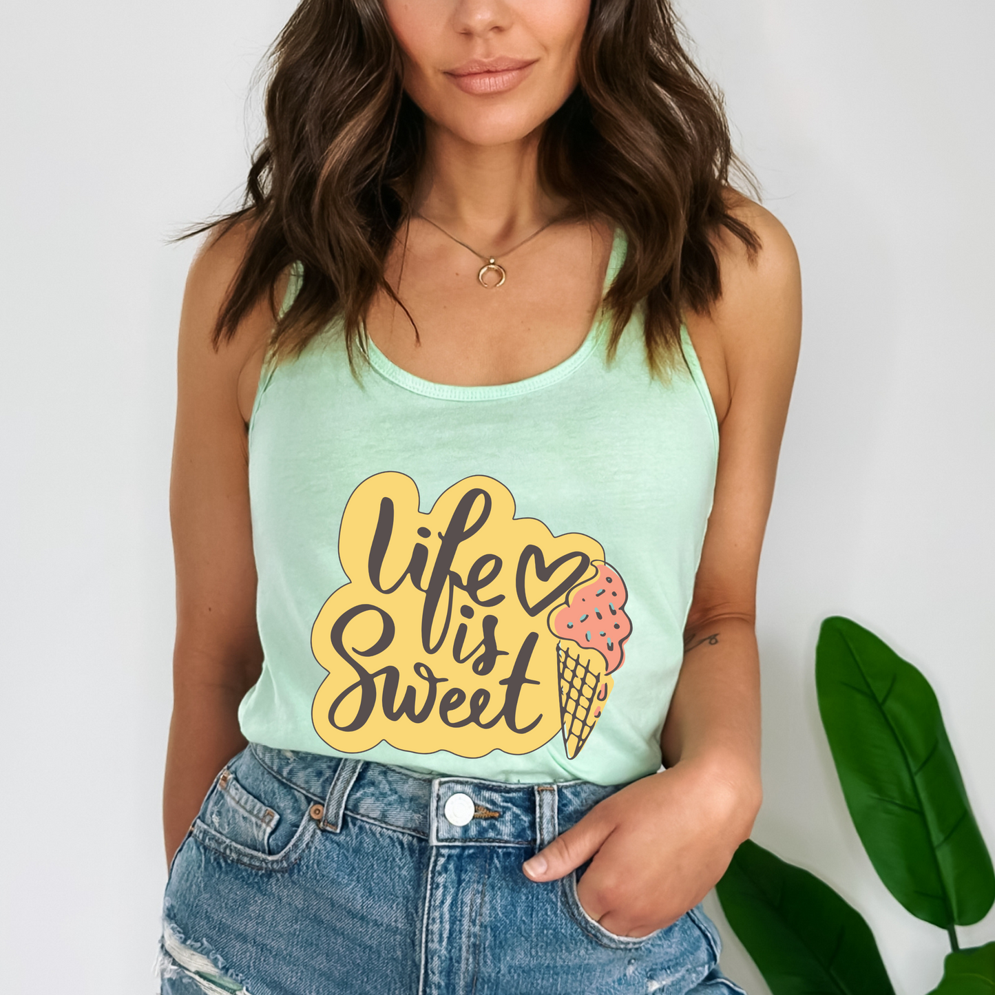 Life is Sweet Women's Racerback Tank Top
