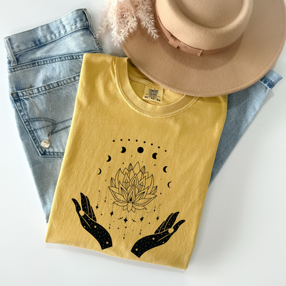 Witchy Lotus & Moon Phases Magical Hands T-Shirt