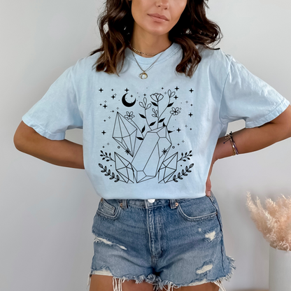 Celestial Crystal Gemstones T-Shirt