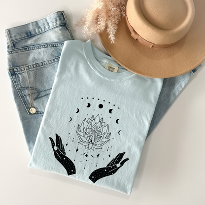 Witchy Lotus & Moon Phases Magical Hands T-Shirt