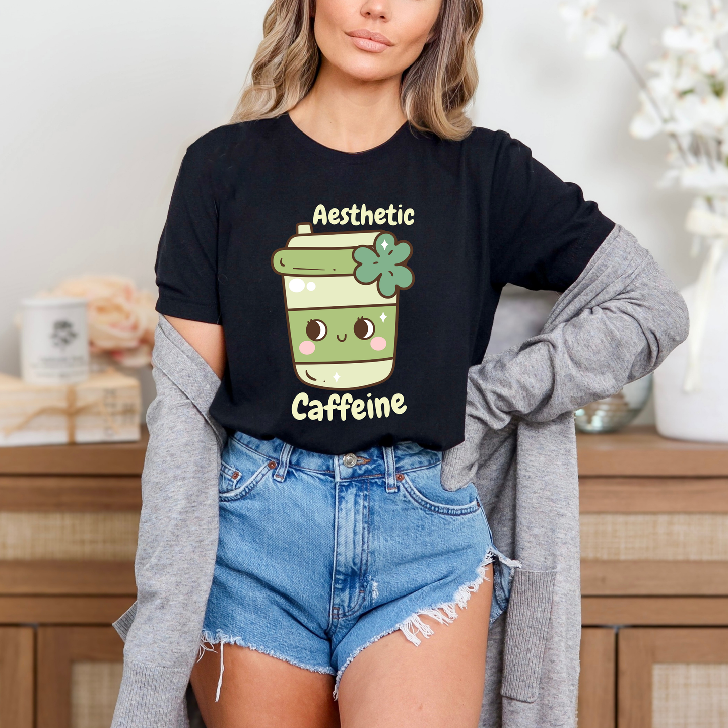 Aesthetic Caffeine Matcha Green Tea T-Shirt