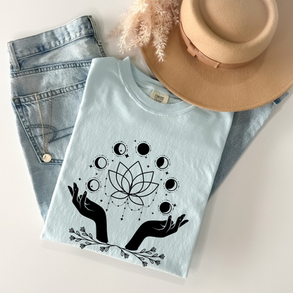Magic Hand Moon Phases Lotus T-Shirt