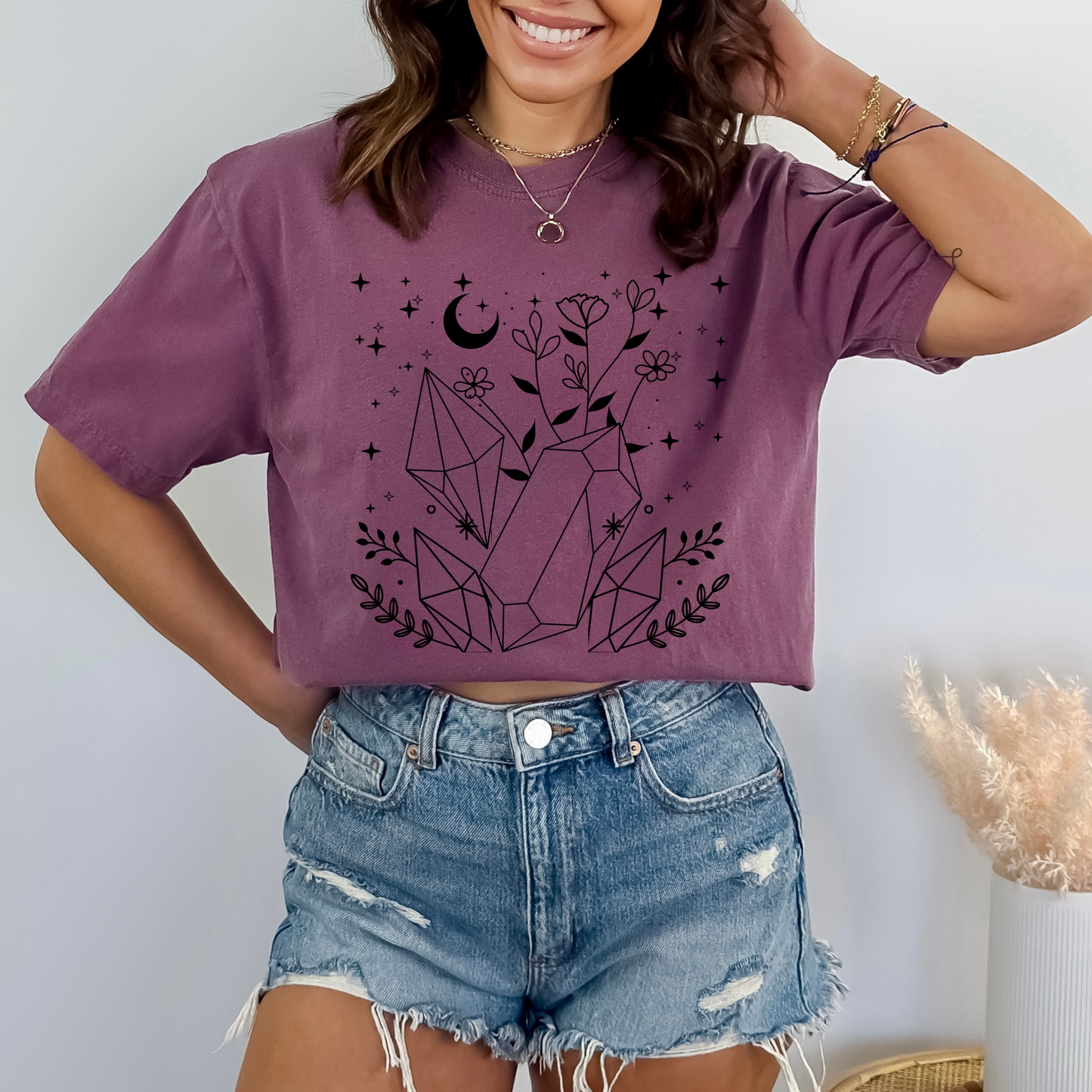 Celestial Crystal Gemstones T-Shirt