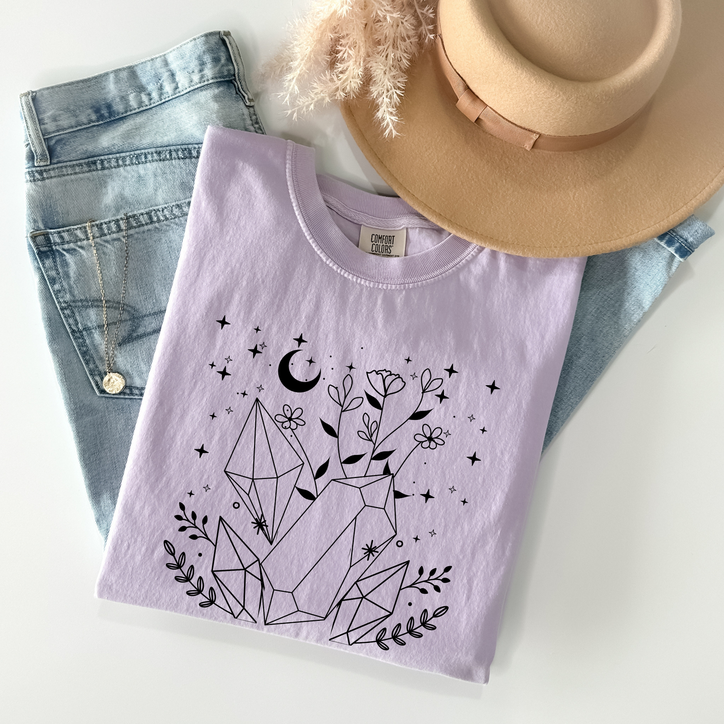 Celestial Crystal Gemstones T-Shirt
