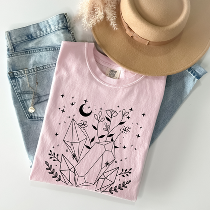 Celestial Crystal Gemstones T-Shirt
