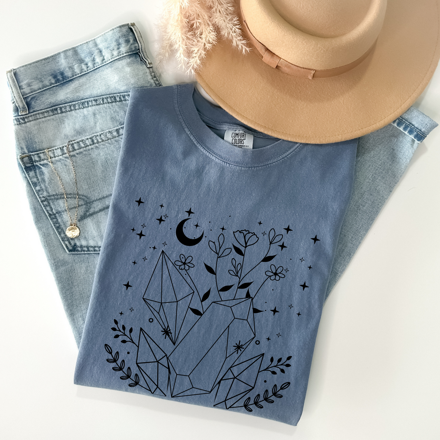 Celestial Crystal Gemstones T-Shirt