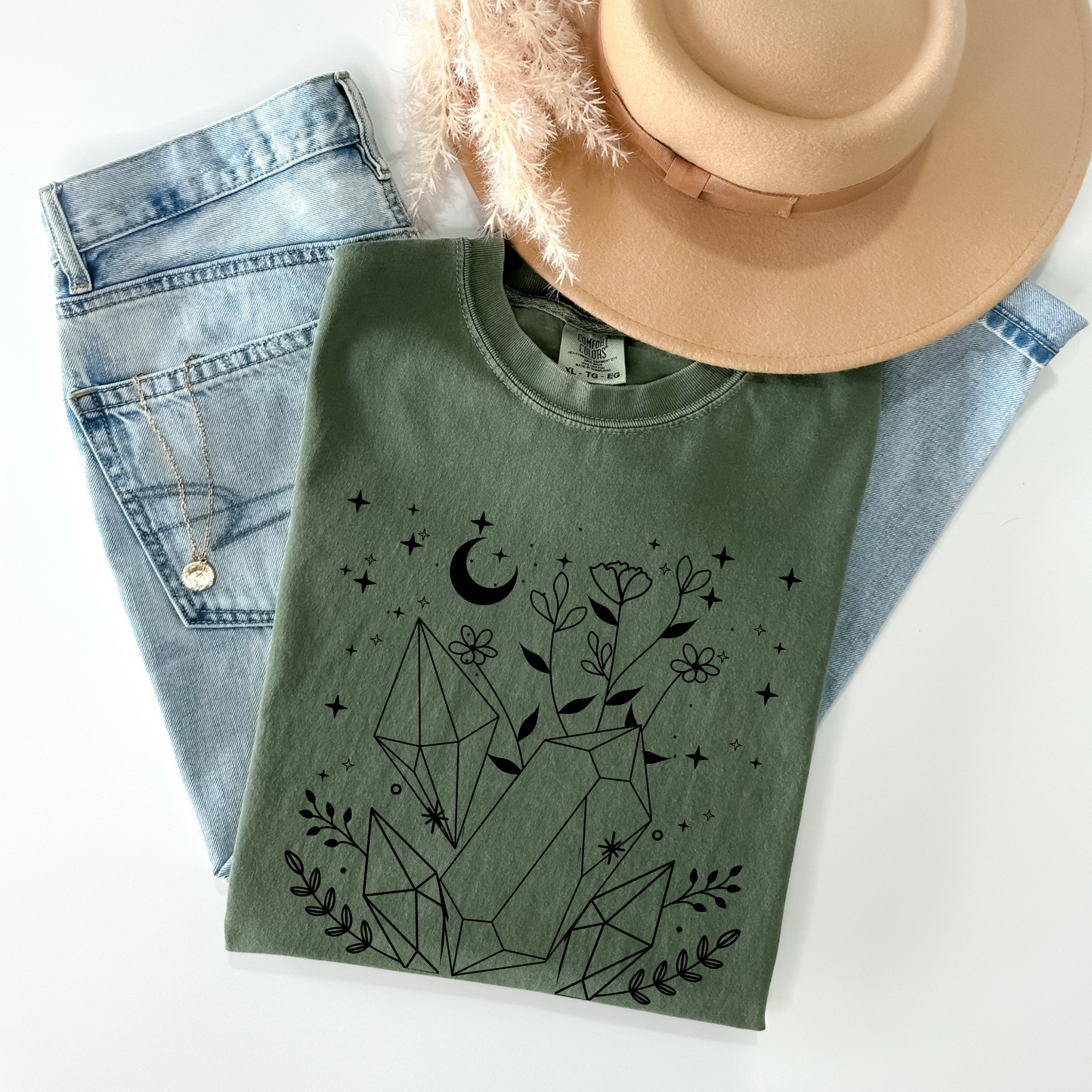 Celestial Crystal Gemstones T-Shirt