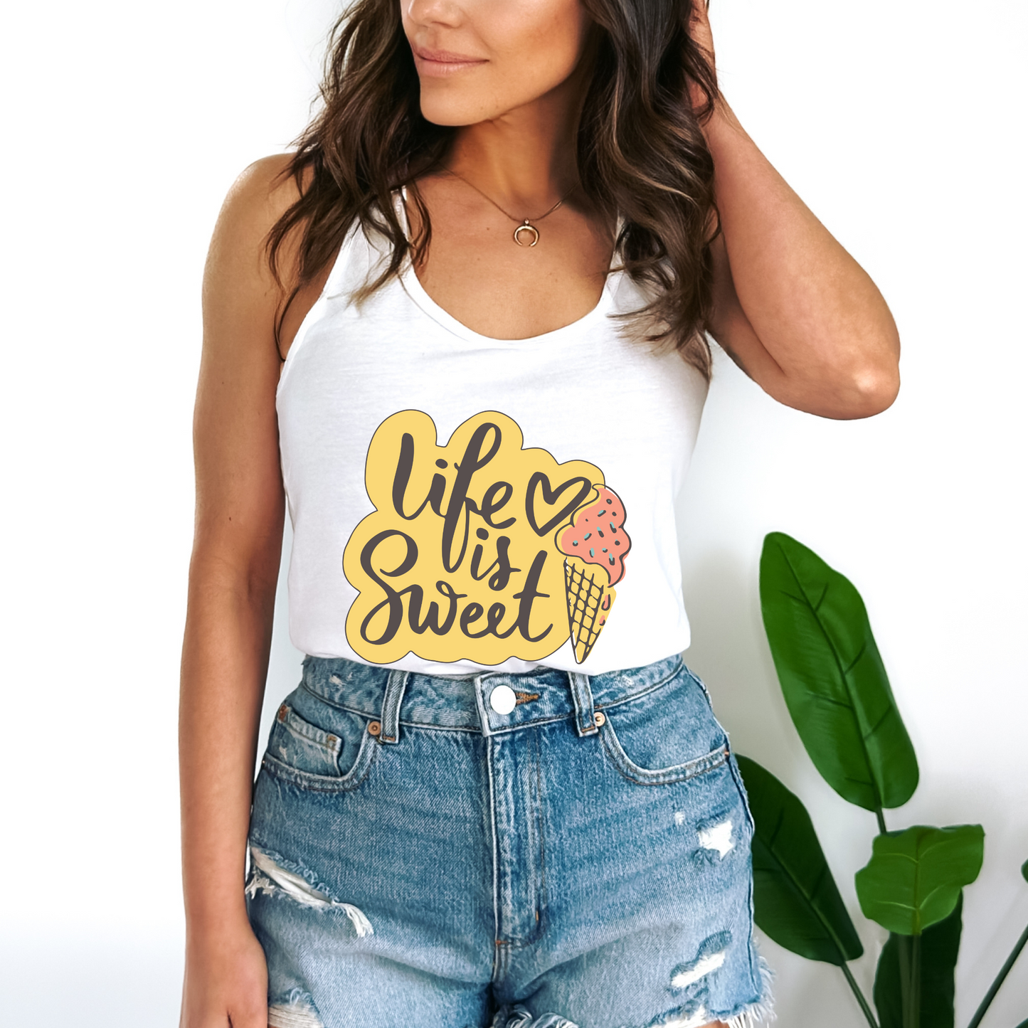 Life is Sweet Women's Racerback Tank Top