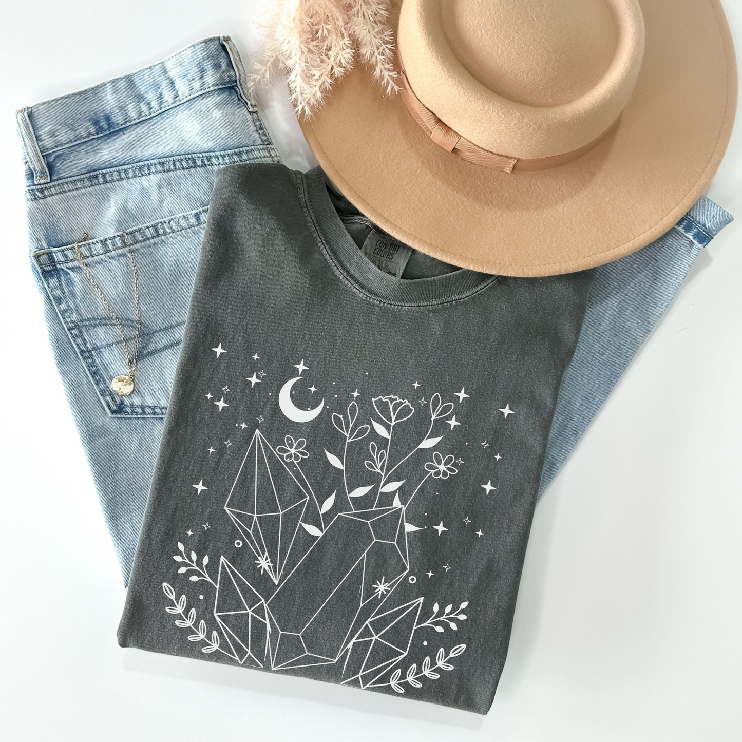Celestial Crystal Gemstones T-Shirt