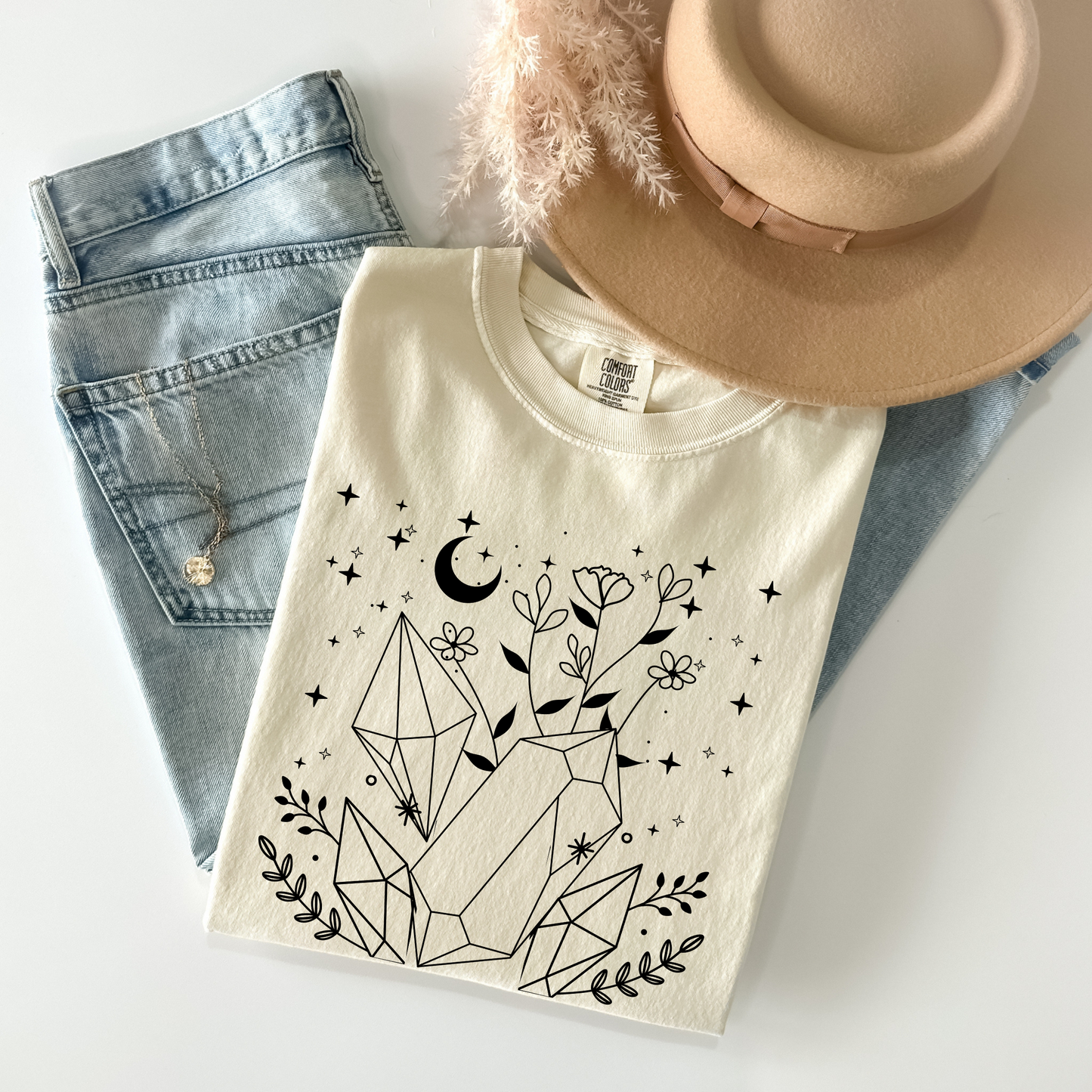 Celestial Crystal Gemstones T-Shirt