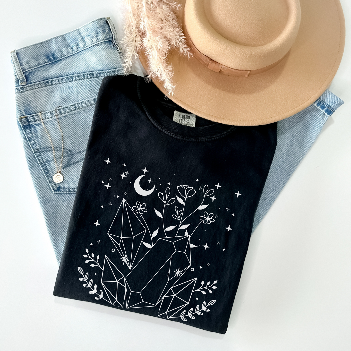 Celestial Crystal Gemstones T-Shirt