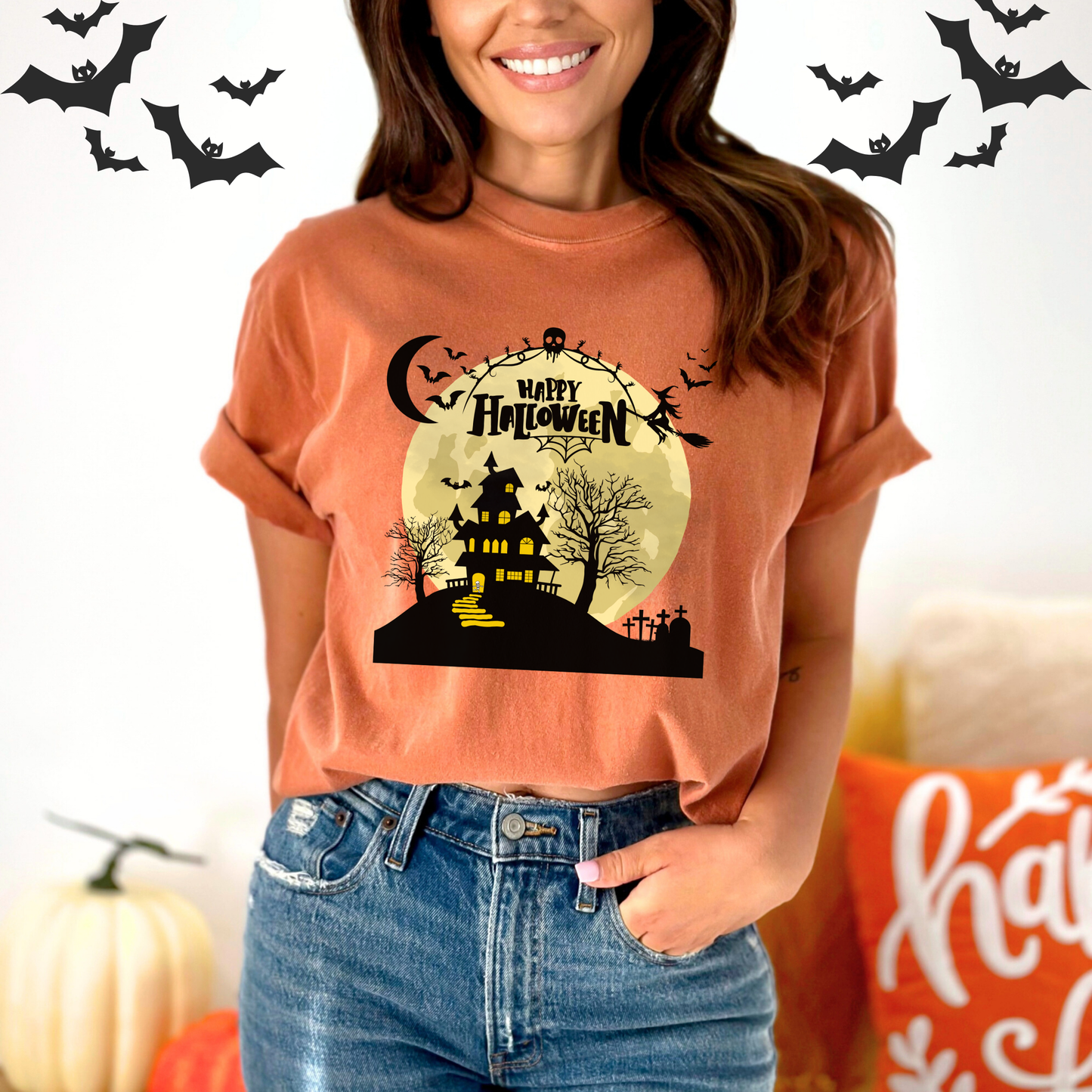 Happy Halloween Spooky Skeleton T-Shirt