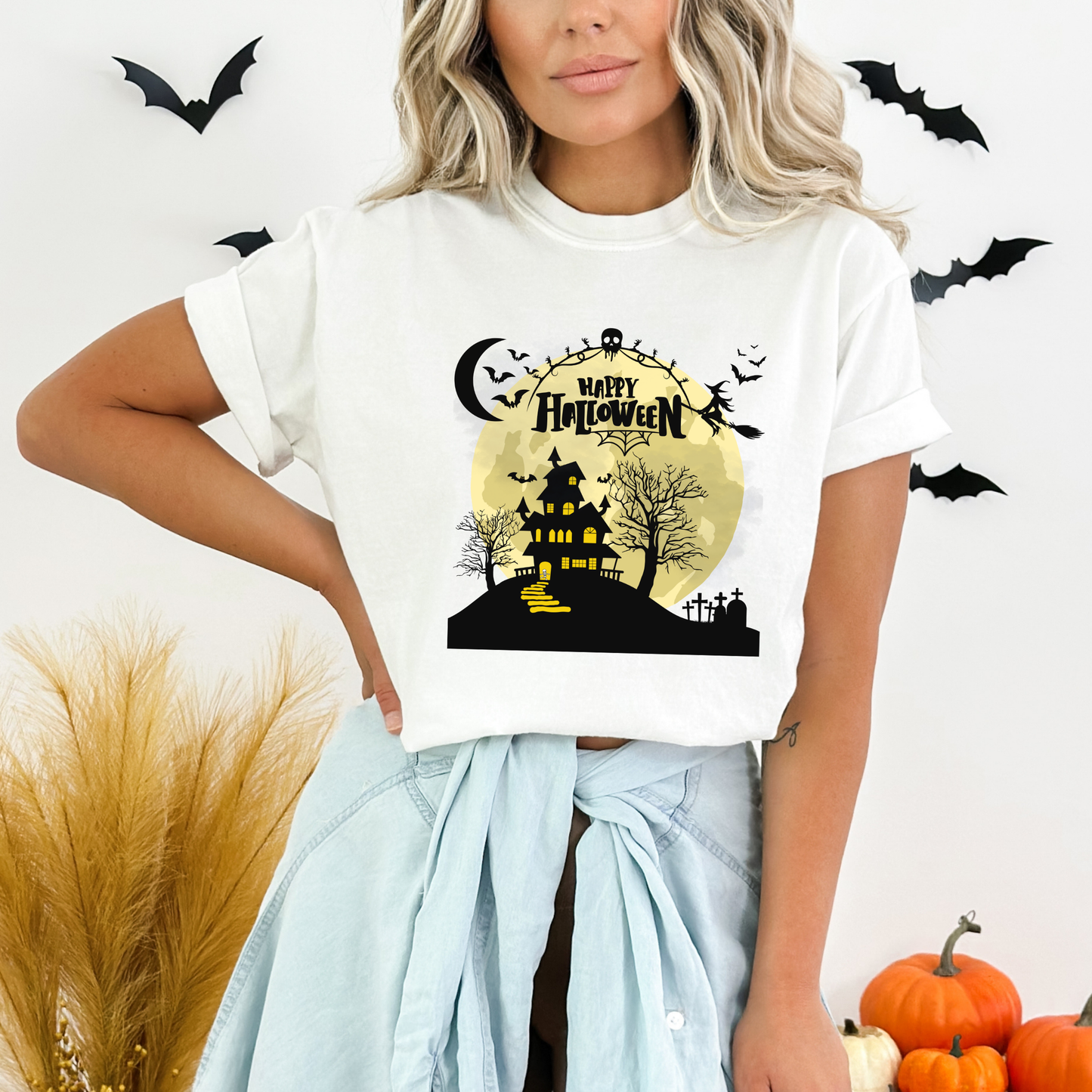 Happy Halloween Spooky Skeleton T-Shirt
