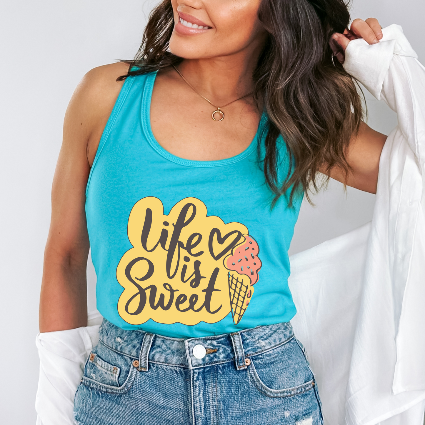 Life is Sweet Women's Racerback Tank Top