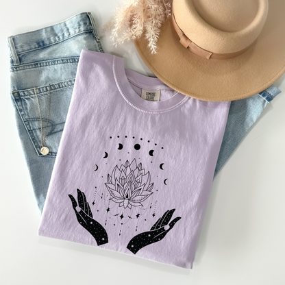 Witchy Lotus & Moon Phases Magical Hands T-Shirt