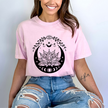 Celestial Evil Eyes Lotus Flower T-Shirt