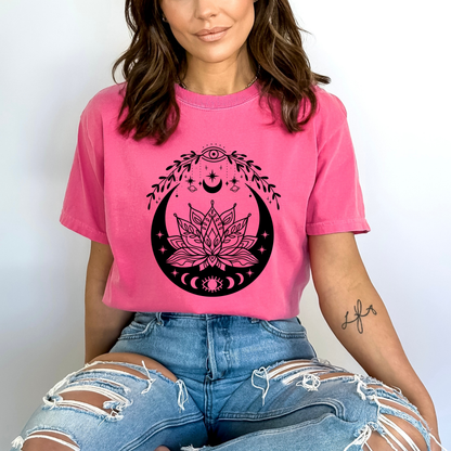 Celestial Evil Eyes Lotus Flower T-Shirt
