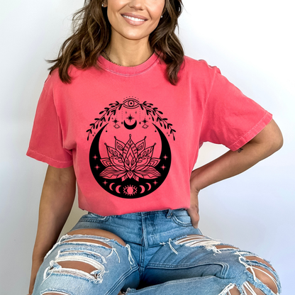 Celestial Evil Eyes Lotus Flower T-Shirt